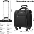 thumbnail image 4 of Underseat Carry On Luggage Softside Lightweight Rolling Travel Bag Spinner Suitcase, 4 of 14