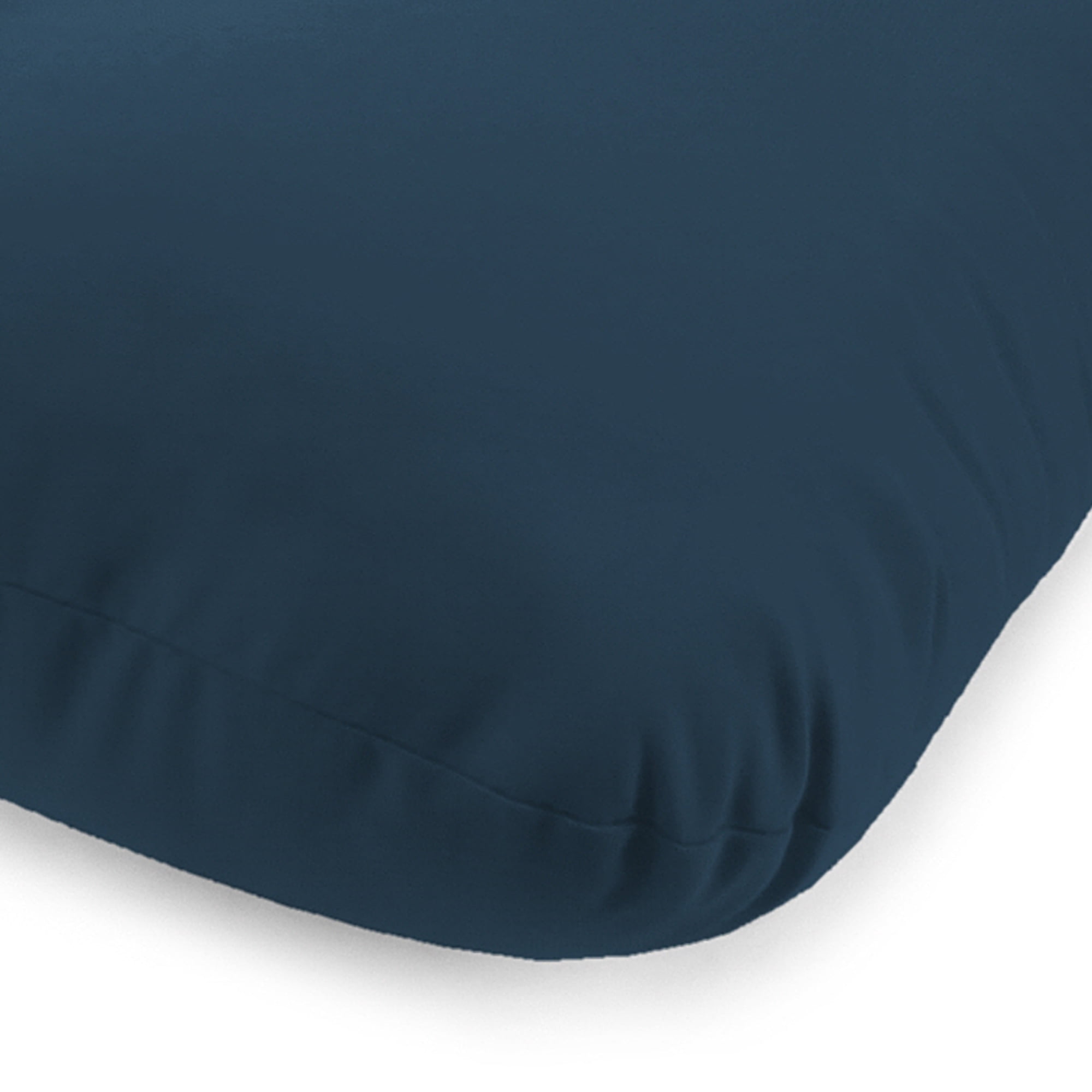 Jordan Manufacturing Sunbrella 74" x 22" Spectrum Indigo Navy Solid Rectangular Outdoor Chaise Lounge Cushion with Ties and Hanger Loop