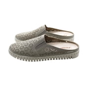 Jsport Ladies Floral Mule Easy Slip Comfy Contoured Lightweight Shoe (8, Tape Floral)