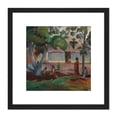 thumbnail image 1 of Gauguin The Large Tree Tahiti Painting 8X8 Inch Square Wooden Framed Wall Art Print Picture with Mount, 1 of 4