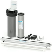 Aquasure 12 GPM Ultraviolet UV-C Light Water Sterilizer System Bundle Kit with Siliphos Scale Inhibiting Pre-Filter