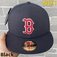 thumbnail image 4 of [Stock Listo] Boston Red Sox Gorra De Béisbol Ala Plana No Ajustable Unisex Hip Hop Snapback Hombres Circunfe De Cabeza Grande, 4 of 4