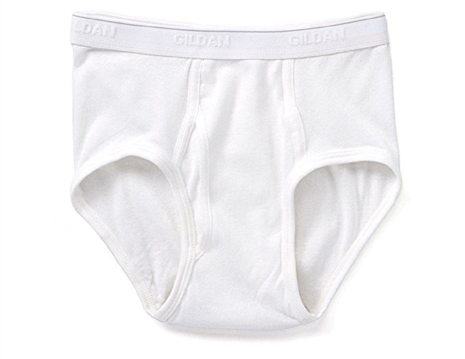 Gildan Mens Value 10-Pack 100% Cotton White Briefs Underwear