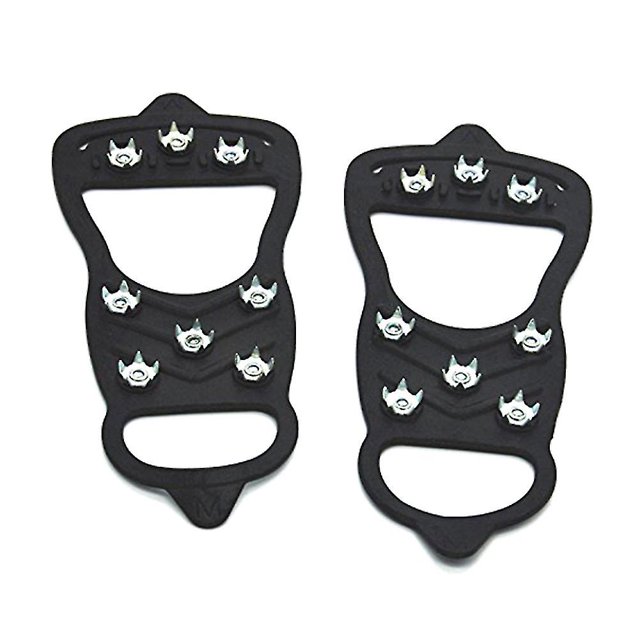 1 par de 8 clavos, zapatos con pinzas para témpanos de hielo, pinzas antideslizantes para nieve, pinzas para hielo para senderismo