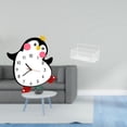 thumbnail image 2 of Reloj de pared con diseño de pingüino y estantes de cesta, organizador decorativo multifuncional para dormitorio, cocina, baño y sala de estar., 2 of 8