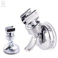 thumbnail image 2 of GustaveDesign Shower Head Handset Holder Chrome Bathroom Wall Mount Bracket Adjustable Rotatable with Suction Cup - NO Drill,Waterproof,Reuseable,Silver, 2 of 10
