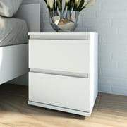 Tvilum Aurora 2 Drawer Bedroom Nightstand for Adults, White