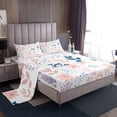 thumbnail image 1 of Ensemble de Draps Rose Floral Nature Jardin Fleurs Draps Mignon Botanique Feuilles Déco Florale Drap Plat Drap-Housse Lit Simple 3 Pcs, 1 of 6