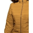 thumbnail image 5 of Hat and Beyond Womens Puffer Jacket Cold Control Mid-Length with Detachable Hood, 5 of 6
