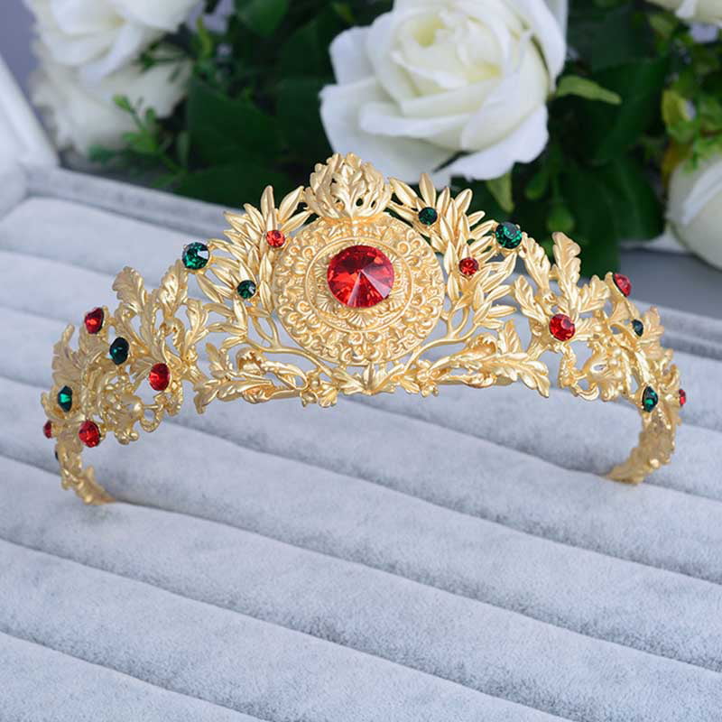 New Pageant Blue Red Tiara Wedding Bridal Rhinestone Crystal Crown Prom Headband 