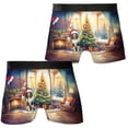 thumbnail image 3 of Merry Christmas English Springer Spaniel Santa Hat Xmas Tree Winter Holiday All Over Print Boxer Briefs Underwear for Men Dad Springers Dog Lover Gifts - 01013, 3 of 6