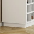 thumbnail image 5 of KULAGAGA 3-in-1 Hall Tree Storage Bench and Coat Rack with 18 Storage Cube and 6 Steel Double Hooks White, 5 of 7