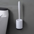 thumbnail image 4 of Escobilla y soporte de silicona para inodoro, juego de portaescobillas de baño, Kit de cepillo de limpieza de inodoro de silicona mejorado, juego de soporte de secado, 4 of 5