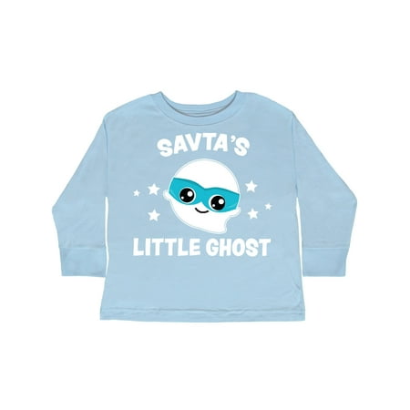 

Inktastic Cute Savta s Little Ghost with Stars Gift Toddler Boy or Toddler Girl Long Sleeve T-Shirt