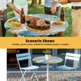 thumbnail image 6 of Elastic Fitted Round Tablecloth, Teal Beach Coastal Waterproof Stretch Table Cover for 55"-60" Tables, Summer Nautical Coral Shell Botanical Vintage Washable Outdoor Tablecloths for Patio, Picnic, 6 of 9