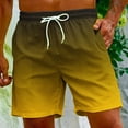 thumbnail image 2 of ibuvkizy Shorts Men,Athletic Shorts for Men Gradient Printing Hawaiian Special Print Beach Casual Trouser Shorts Pants Gold,XL, 2 of 9