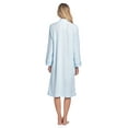 thumbnail image 4 of Casual Nights Women's Zipper Front Jacquard Terry Fleece Robe Duster - Blue - X-Large, 4 of 4