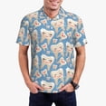 thumbnail image 5 of Yiaed Funny Cute Healthy TeethPrint Men's Short Sleeve Polo Shirt,Golf Polo for Men Three-Button Golf Shirt Athletic Casual Collared T-Shirt- X-Large, 5 of 7