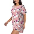 thumbnail image 2 of Bixox Women's Bulldog Printed Pajama Set 2 Piece Lounge Set Top and Shorts Soft Pajamas, Shorts with Pockets, 2 of 7