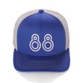 thumbnail image 2 of Daxton Team Numbers Structured Trucker Mesh Hat Mid Profile Cap, Royal White, Number 88, 2 of 5