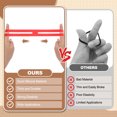 thumbnail image 3 of 4/5.1/6.3/7.1/8/9.4 Inch 5 Pcs Silicone Elastic Rubber Wrapping Bands, Red, 3 of 6