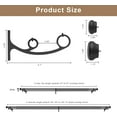 thumbnail image 6 of Modern Double Curtain Rods, Matte Black Curtain Rod 72-144 Inch Length Drapery Rods with Simple Decorative End Caps 1 Inch Front and 5/8 Inch Diameter Back Dual Curtain Rod Telescoping Window Rods, 6 of 7