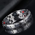 thumbnail image 2 of Pulsera de alivio magnético de oro negro para aliviar el dolor de artritis Durable para mujeres hombres ajustable, 2 of 5
