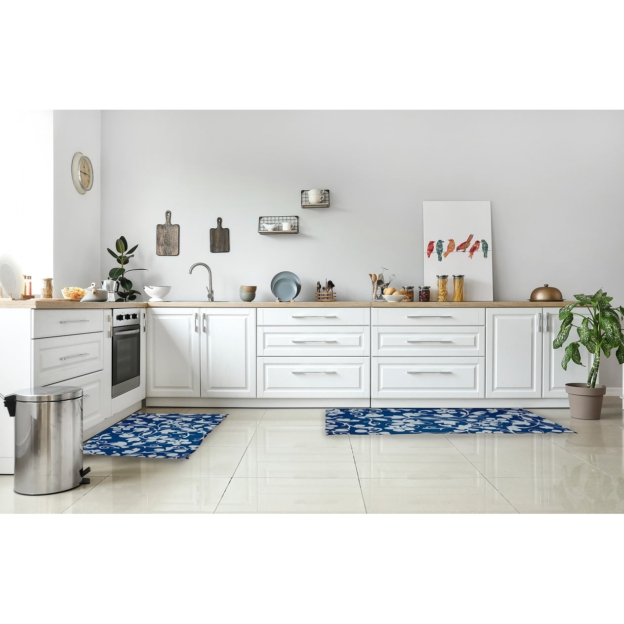 Simply Daisy 2' x 3' Dark Cobalt Blue Evelyn Spring Chenille Rug