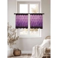 thumbnail image 3 of Purple Geometric Sheer Curtains 45 Inch Length 2 Panels Set Window Treatments, Ombre Modern Abstract Art Rod Pocket Semi Curtains for Living Room/Bedroom/Kitchen Décor, 104"W x 45"L, 3 of 7