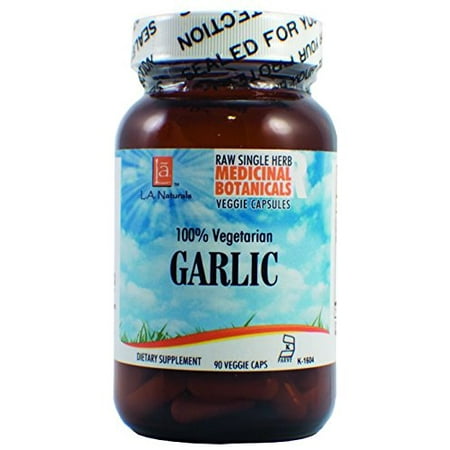 L A Naturals Garlic Raw Herb, 90 Ct