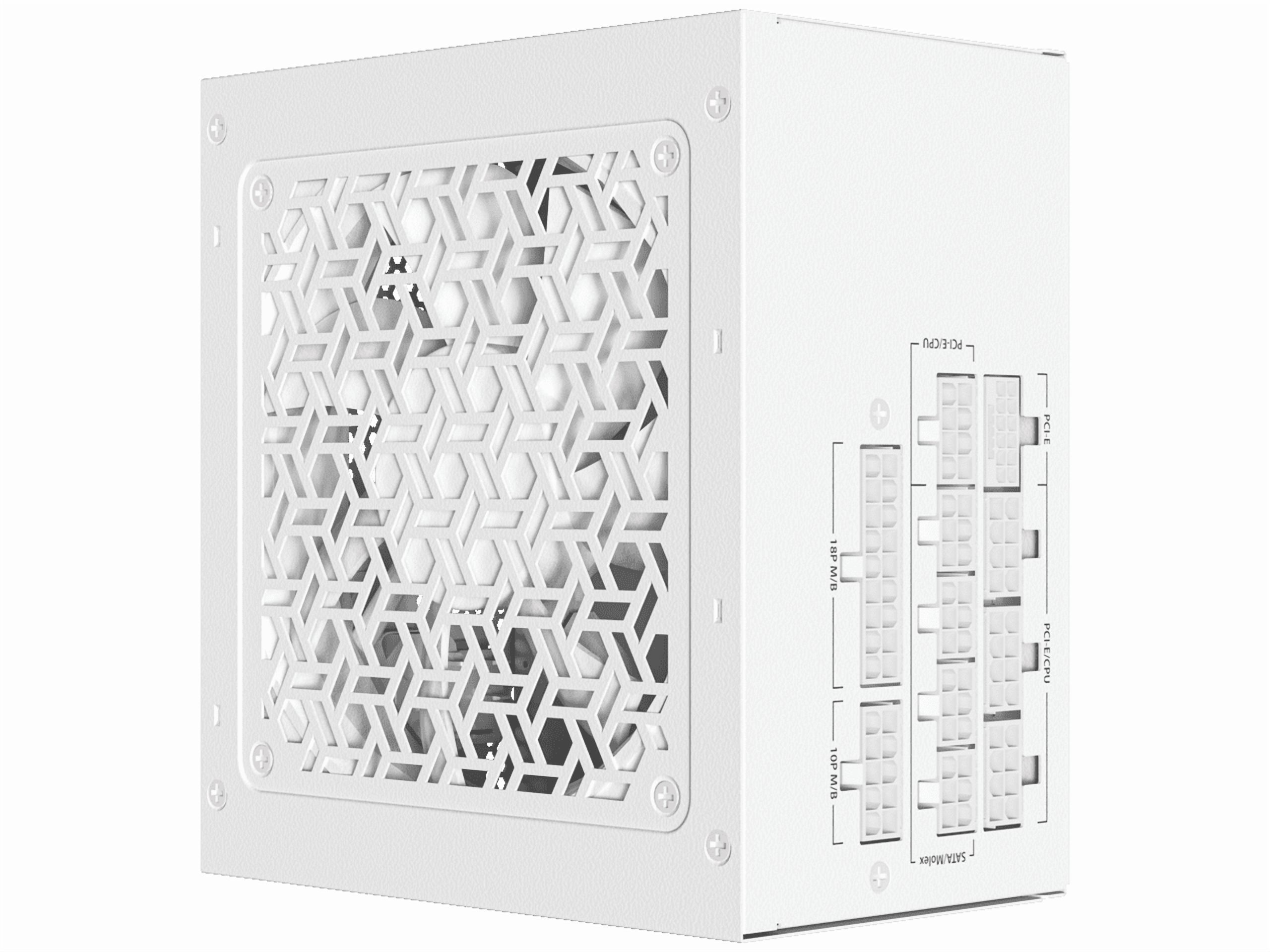 ANTEC GSK850 V2 White ATX3.1, 750W Full Modular PSU, 80 PLUS Gold Certified, PCIE 5.1 Support, PhaseWave Design, Zero RPM Manager, 120mm Silent Fan, 10-Year Warranty, High-Quality Braided Cable