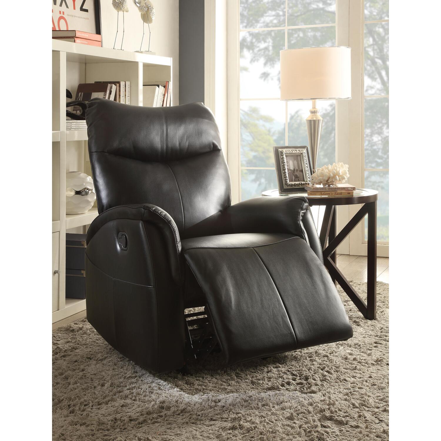 ACME Riso Rocker Recliner, Black LeatherAireColorBlack LeatherAire
