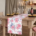 thumbnail image 2 of Table Runners 70 Inches Long Dress Scarves, Pink Watercolor Floral Farmhouse Coffee/Dining/Kitchen Table Decor, Holiday Table Runner, Spring Flower Abstract Art 13x70 Inch, 2 of 9