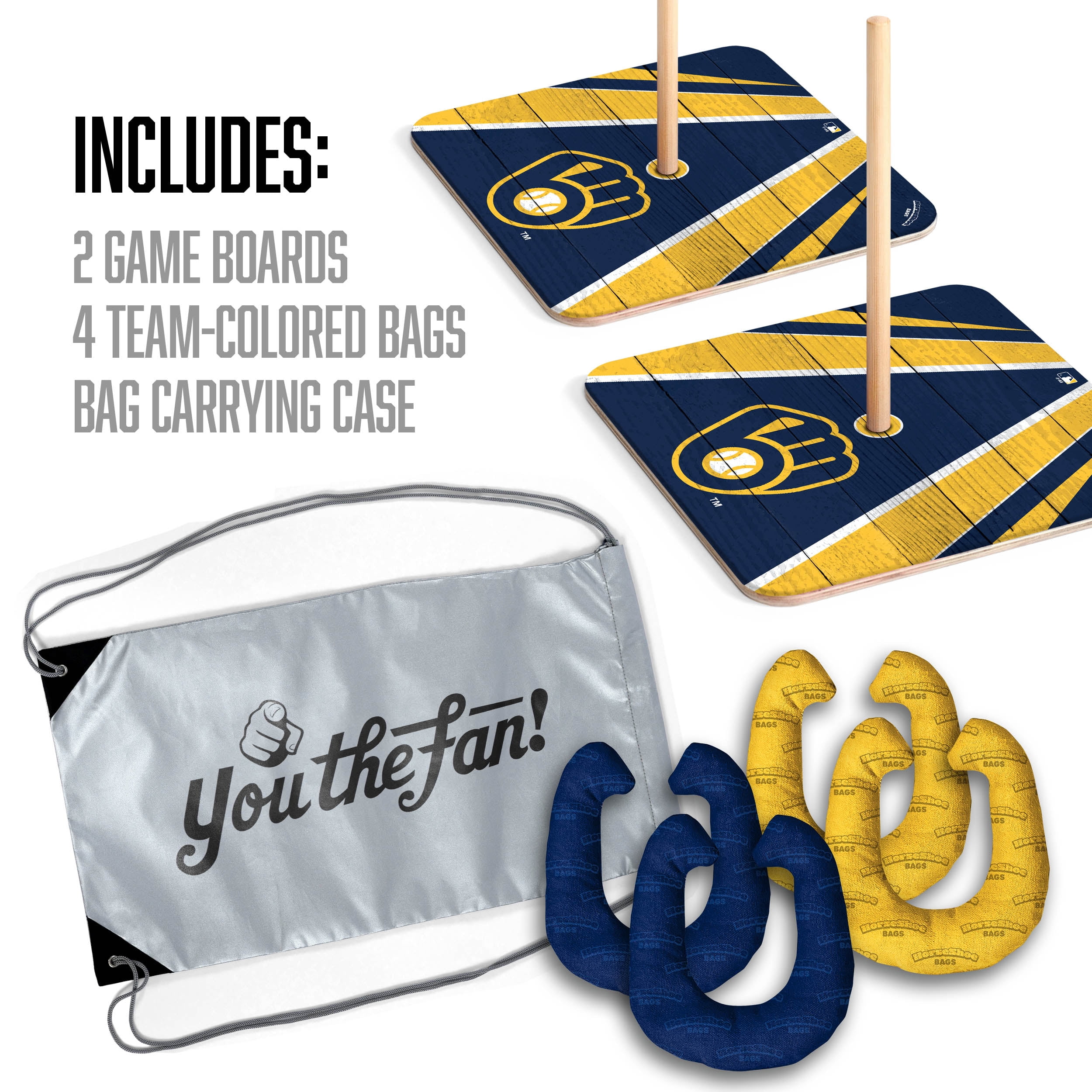 YouTheFan MLB Milwaukee Brewers Horseshoe Bags