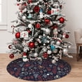thumbnail image 5 of Lsque Thanksgiving Seamless Pattern Print Christmas Tree Skirt, Tree Skirt with Ties or Velcro, Perfect for Holiday Decorations, Halloween, and New Year-48", 5 of 7