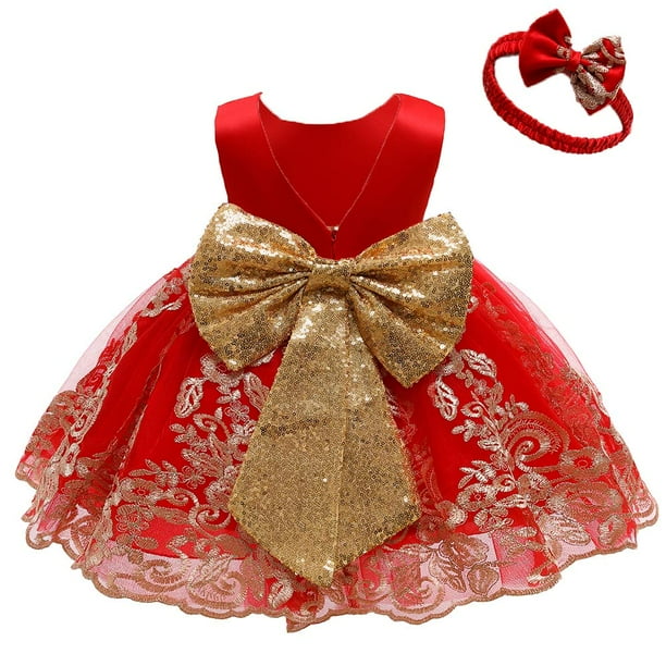 Vestido CMMCHAAH para niñas pequeñas, rojo navideño de 2 a 3 años