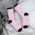 thumbnail image 5 of Haiem Pink bows Pattern Crew Socks – Soft & Durable Moisture-wicking Socks, Stay-Up Fit for Business, Work, and Casual Wear Size 5-11, 5 of 6