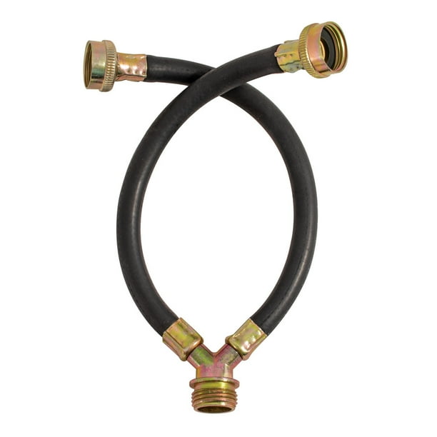 Eastman 60349N Rubber Washing Machine Y Mixer Hose, 3/4 inch FHT, 1 Ft