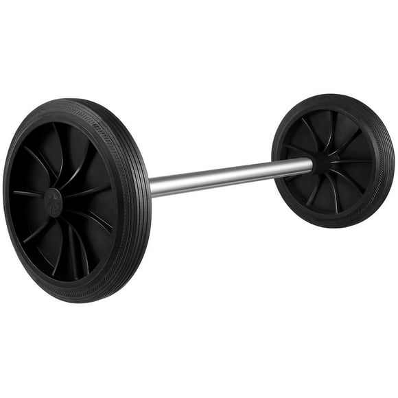 LEEYNEER 1 Set Rubber Wheels Trash Can Pulley Garbage Can Wheels with Hollow Shaft Plastic Trash Can Wheels