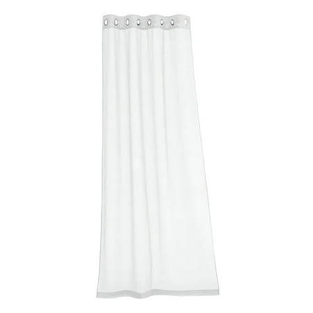 Transparent Outdoor Window Screen Curtain - 83x52in Waterproof Patio Pavilion Screen 100% Polyester Mesh Curtain with Metal Grommets for Terrace Garden Balcony Blue