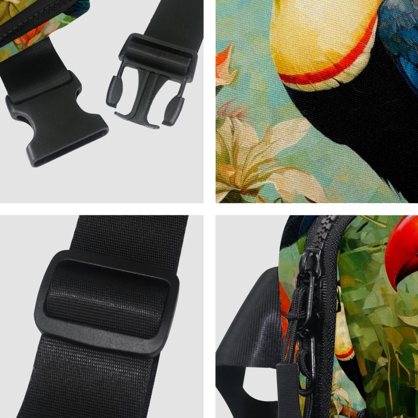 Toucan Adjustable Lightweight Waist Pack with Extension Strap - Unisex Fanny Packs Belt Bag Waist Bags