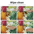 thumbnail image 4 of RUIYC Summer Tropical Palm Leaves Pineapple Round Tablecloth Waterproof Wipeable Tablecloth Cover Kitchen Picnic Party Decoration, 4 of 7