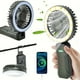 thumbnail image 1 of 1pc Summer Handheld USB Fan Light, 4-speed Strong Wind Power; Warm Light, Handheld, Hanging, Standing, 90 Degrees Adjustable, for Outdoor Camping, Hiking, Riding Fishing, Powerbank, 1 of 4