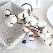 21 Inch Cotton Stem Flowers Cotton Boll Branches Farmhouse Vase Display Filler Floral Wedding Centerpiece Decorations