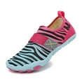 thumbnail image 2 of ZHOGXU Big Boys Girls Sneakers Flat Sole Non Slip Print Breathable Comfortable Lightweight Sports Shoes For Outdoor Activities Pink 10-10.5 Years, 2 of 7
