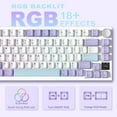thumbnail image 3 of AK820PRO Mechanical Keyboard with TFT Smart Display&Knob,2.4G Wireless/BT5.1/USB-C Wired,75% ANSI Layout,5 Sound Absorbing Foams,Hot-Swap Linear Switch,RGB Backlit,for PC,MAC (Purple), 3 of 10