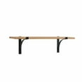 thumbnail image 1 of Danya B BR151004 Rustic Pine Shelf with Metal Brackets, 1 of 1