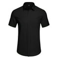 thumbnail image 4 of GENTS BLISS Short Sleeve Mens Dress Shirts Casual Solid Shirts for Men Regular Oxford Tops with Pocket, 4 of 10