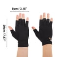 thumbnail image 4 of Unique Bargains 1 Pair Anti-slip Sunprotection Half Finger Manicure Gloves Black, 4 of 6