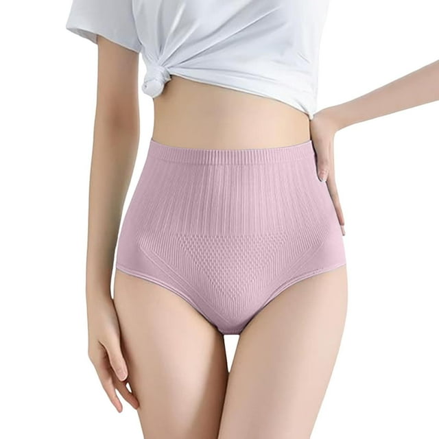 Women's High Waisted Abdominal And Small Belly Constricting Powerful Hip Lifting And Seamless Large Sized Briefs